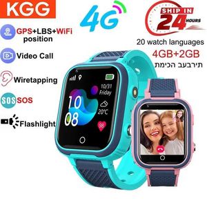 Children's watches LT21 4G smartwatch childrens GPS WIFI video call SOS IP67 waterproof childrens smartwatch camera monitor location mobile phone watch d240525