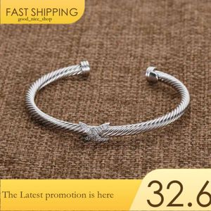 Vagn armband designer mode smycken armband guld charm skivor 925 sterling silver armband flätad korsarmangle diamant zirkon kvinnor 5974