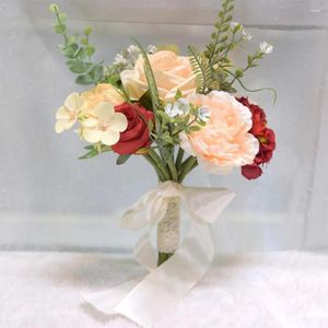 装飾的な花人工花の絶妙な新鮮なキーピングリアルな美的視覚効果ブライダルブーケ結婚用品