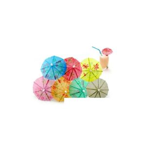 Andere Event -Party liefert 144pcs Papier Cocktail Parasole Regenschirme Getränke Auswahl Hochzeitsferien garnieren Halter Ablieferung H dhnrs