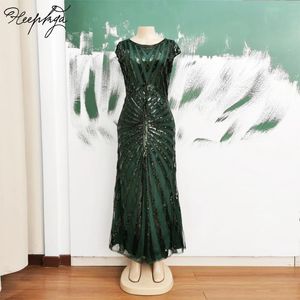 Abiti da festa più taglia 2024 abito da sera lungo verde lunghezza sirena lunghezza splendide perle da paillettes elastiche abiti da occasione formale elastico per