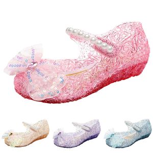 Малыш младенца дети детские хрустальные косплей вечеринка принцесса сандалии детские петли для девочек обувь 2-10 лет L2405
