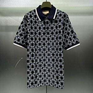 Projektant męskiej koszulki polo luksusowy luksus wysokiej jakości szlifardowy koszulka Summer Nowy oddychający szczupły fit flip kołnierz krótkie rękawe T-shirt męski rozmiar UE