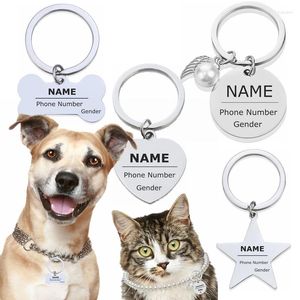 Tag de cão identificação de animais de estimação identificação de colar personalizado gato nome pendente
