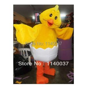 mascot Lovely New Born Yellow Mascot Costume Adult Size Easter Egg Chick Cartoon Character Mascotte Outfit Suit Mascot Costumes