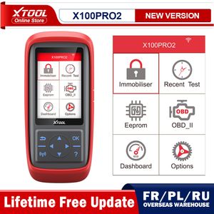 XTOOL X100 PRO2 CAR OBD2 Programador de chaves automotivas com o adaptador EEPROM CHAVE FOB CÓDIGO DE CÓDIGO