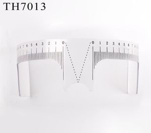 Микроблейдинг линейка бровей пластиковой баланс бровей измерения измерения инструмента для формирования татуировки Транцена