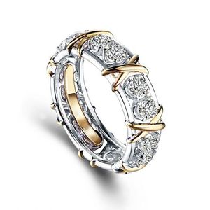 ring designer ring for woman luxury rings cross connection with full diamond ring zirconia mens ring designer jewelry ring man women Fr Iwal