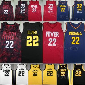 2024 Basketball College Indiana Fever 22 Caitlin Clark Jersey Men University Iowa Hawkeyes Time Marinha branca preta amarela costurada para fãs esportivos de alta qualidade