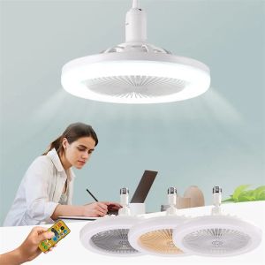 2in1 Ceiling Fan With Lighting Lamp With Remote Control E27 Converter Base For Bedroom Living Home Silent 30w