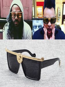 Jackjad 2018 New Fashion Wild Lion Head Decoration Annaw Sunglasses Men Men Brand Design Square Frame Sun Glases Oculos de Sol8024624