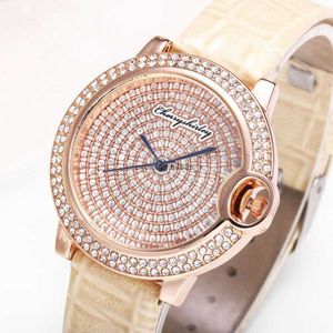 2024 Korean Luxury Fashion Diamond Set Womens Belt Watch Quartz Full Sky Star