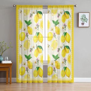 Cortina de cortina limão limão