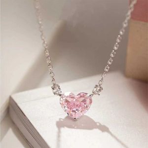 Collane a sospensione Y2K Crystal Heart Necklace Fashion KPOP Clavik Catena Clavik Necklace Womens Necklace Gioielli regalo 2023 S2452599 S2452466