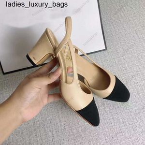 New 24SS Sandal Designer Dress Shoes Chan C Ballet Flats Shoes Women High-Heeled Women Black Flat Boat Shoe Luxury Leady Leather Laffors حذاء أصلي