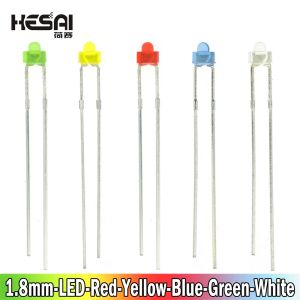 100PCS/lot 1.8mm LED Diode Light Diffused Assorted Kit Green Blue White Yellow Red COMPONENT DIY New Original