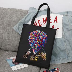 Сумки для покупок женщины мультфильм Up Shopper Bag Сумка сумочка пляж пляжный студент Canvas College Portable