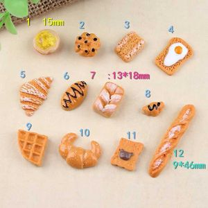 Kitchens Play Food 8 pieces of simulated food breakfast bread cake mini pretend game toys dinner table software doll house accessories childrens gifts d240525