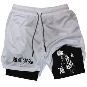 Męskie szorty Gojo Satoru wydruk wydajność odzieży sportowej Męskie trening siłowni męskie spodenki S2452411