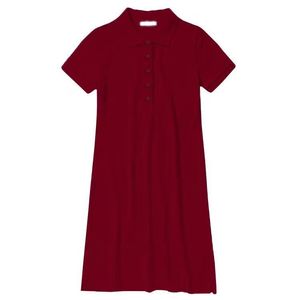 Womens Designer trend Polo Dress Exquisite Embroidery Decoration Womens Casual Summer Dress Lapel Neck A Line high quality S-2XL