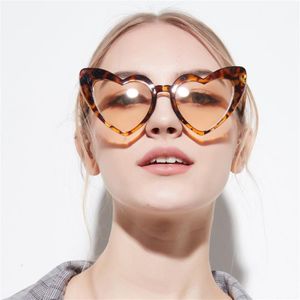 Sunglasses Vintage Women For Men Oversize Heart Sun Glasses Retro Designer Shades Mirror UV 400 Eyewear Visor 219B