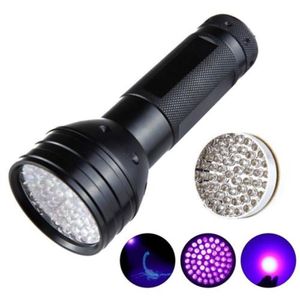 51 Светодиодный ультрафиолетовый факел 395 нм Ультрафиолетовый фонарик Фиолетовый свет Черный фонарик Алюминиевый поддельный