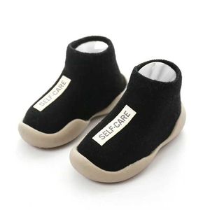 First Walkers Preschool shoes first shoes baby walkers new unisex baby walkers childrens soft rubber soles black knitted boots non slip d240525