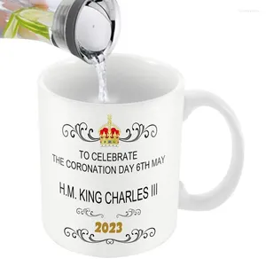 Mugs King Charles Mug Mug Recordtive Coffee Cup 350 ml Dono politico in ceramica 2024 dell'Inghilterra sua reale