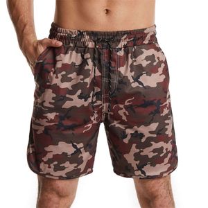 男性の夏の戦術的迷彩因果関係男性ビーチショートハワイ水泳パンツ水泳幹クールアイスショートパンツボトム
