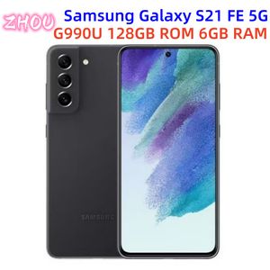 Отремонтированный Samsung Galaxy S21 FE 5G G990U 128 ГБ Оригинальный разблокированный сотовый телефон 6,4 дюйма Octa Core 6GB Ram Snapdragon 888 NFC