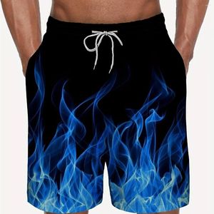 Shorts maschile fresco flame stampano spiaggia estate estate in corsa per il fitness corsetto della palestra ad asciugatura rapida