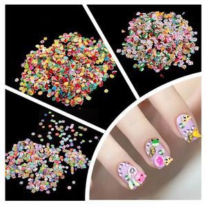 1000pcs Cute Stickers Fruit/Flower/Animal 3D Polymer Clay Tiny Fimo Fruit Slices Nail Art DIY Designs Nail Art Decorations