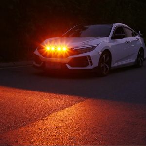 4x Autoskühlerleuchte 6LED gelbe Tag Lauflampe LED DC 12V Dekorative Warnsignal -Pickup Truck Haze Kontrolle Raptor Light