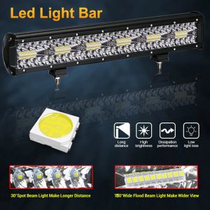 ANMINGPU 4-20inch Off Road LED Bar 12V 24V Combo LED Light Bar/Work Light for Car Jeep Truck Suv 4x4 Atv LED Lightbar Headlight