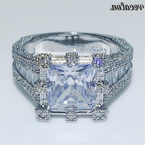 Vecalon Vintage Royal Ring 925 Sterling Silver 3Ct Diamond Engagement Anelli da sposa per le donne Gioielli Fashion SDCNA SDCNA