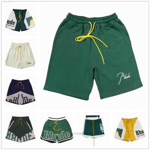 2023 Rhude Shorts Designers Mens Basquete Painel de Basquete Tribunal de Nado Turncos Sweat Senna Flight Yachting Bottoms Short Compre QJB6