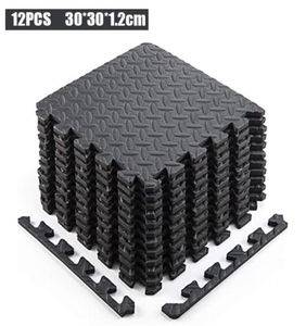12st 30*30 cm Eva Yoga Sports Mat Puzzle Apport Pad Non-Slip Leaf Grain Splicing Rugs Golv Tiles Protection Gym 2106156508184