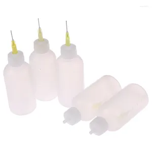 Storage Bottles 50ml Plastic Transparent Needle Glue Dispenser Clear Liquid Dropper Bottle For Rosin Solder Flux Paste