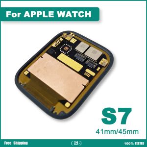 AMOLED для Apple Watch Series 7 ЖК -дисплей сенсорного экрана Сборка Дигитайзатора Заменить для IWATCH S7 Дисплей 41 мм 45 мм