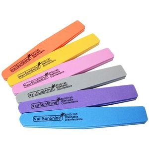 6 pcs Double-sided Nail File Blocks Colorful Sponge Nail Polish Buffing Sanding Buffer Strips Polishing Pedicure Manicure Tools