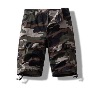 CAMO CLÁSSICA MAN CLAY BERMUDA Múltiplos bolsos de tamanho grande algodão calça meia -calça ao ar livre