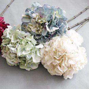 Decorative Flowers 71 Cm Artificial Fake Silk Flower Hydrangea Bouquet Floral For Wedding Decoration