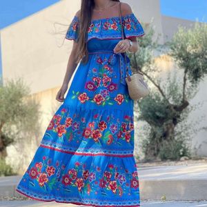 Designer Amazon Classic Beach Summer New Hot Selling Women's Style Tie Dyed Dress Bohemian 1O8H