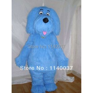 Талисман Рождество Голубая плюшевая собачья талисман костюм для взрослых.