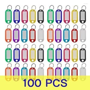 Keychains 100 PCS Keychain Key ID Label Tags Luggage El Number Classification Card Rings Wholesale