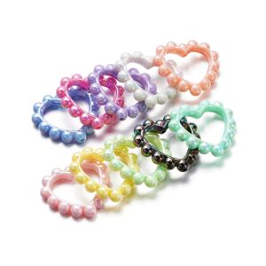 5 pezzi/lotto Connettori a telaio per perle d'amore acrilico misto per gli accessori per braccialetti fai -da -te all'ingrosso