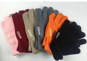 Fashion Unisex iGloves Colorful Mobile Phone Touched Gloves Men Women Winter Mittens Black Warm Smartphone Driving Gloves 2pcs a s1170066