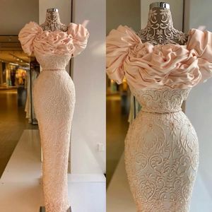 Elegant mantel på kvällsklänningar spetsar applikationer hög hals ruffle cap hylsa prom klänningar vestido de novia cg001 290e