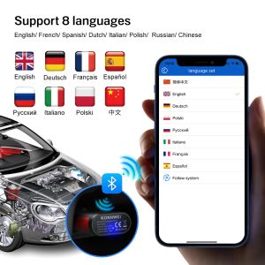 KONNWEI KDIAG 2023 Full System Auto Scanner Reset SAS EPB Service ECU Programmer OBD OBD2 Car Diagnostic Tool pk Thinkdiag MINI