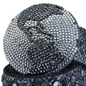 Cinturão do céu escuro do BB Western BB com strass bling para homens cinturões de moda de designer de mulheres 316x